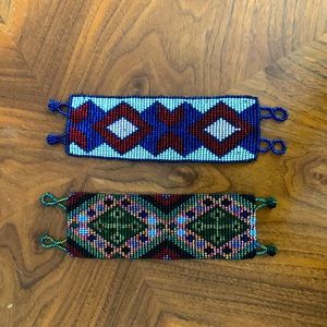 Two beaded bracelets